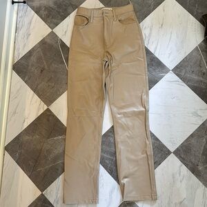 Abercrombie and Fitch vegan leather 90s straight pants